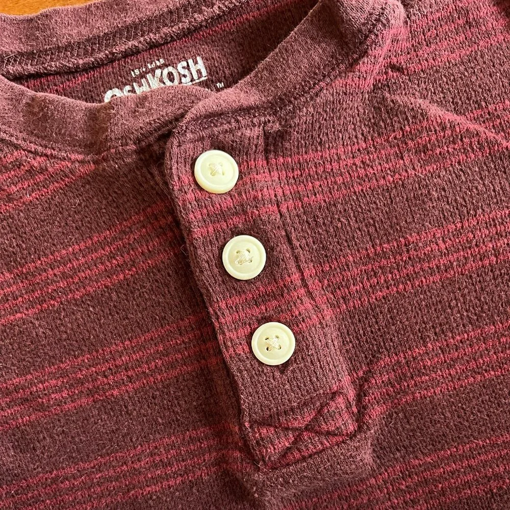 OshKosh crimson thermal henley shirt 3T
